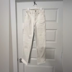 Madewell, Size 24. Mid-rise perfect vintage straight white jeans.